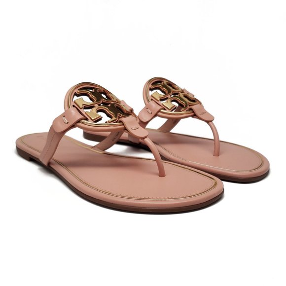 Tory Burch Metal Miller Sandals in Pink Moon/Gold - Picture 6 of 11